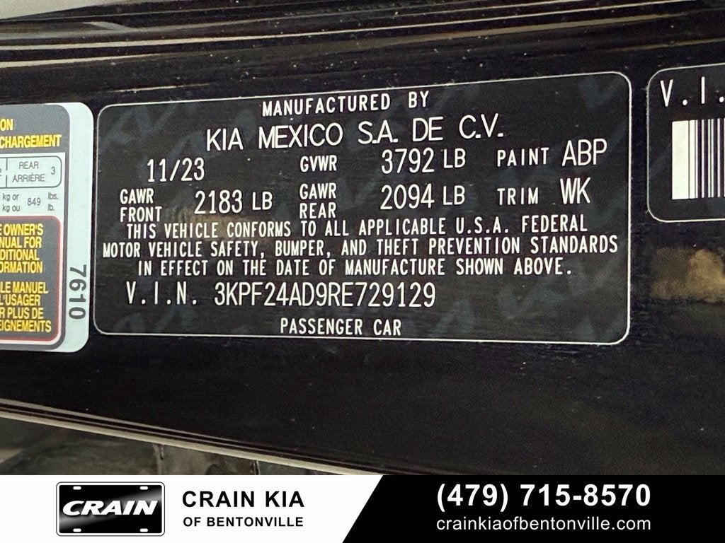 2024 Kia Forte LXS - CLEAN CARFAX / ONE OWNER