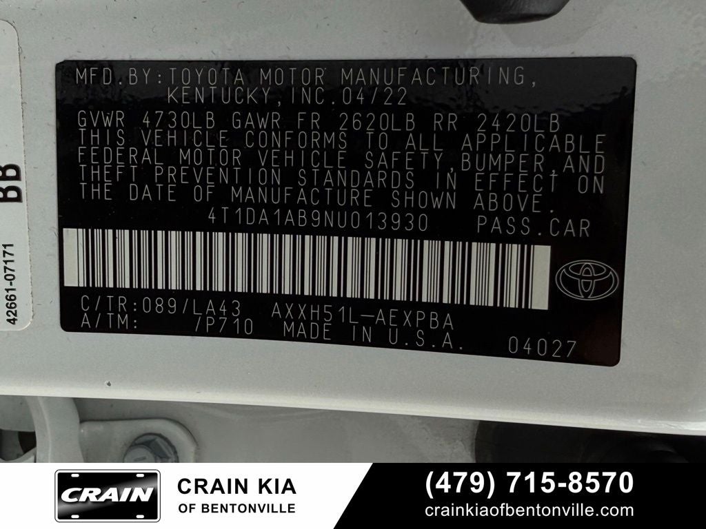 2022 Toyota Avalon Hybrid Limited - SUNROOF / CLEAN CARFAX