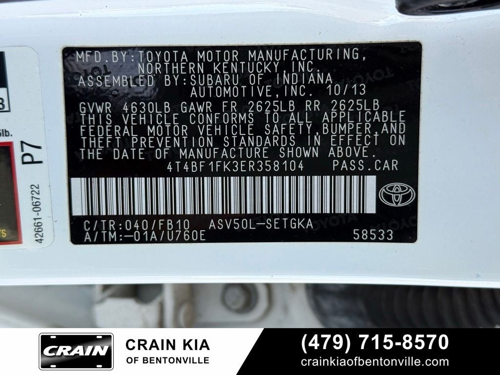 2014 Toyota Camry XLE - SUNROOF