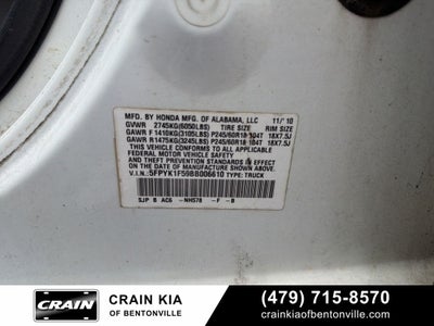 2011 Honda Ridgeline RTL - 4WD / SUNROOF / AS-IS DUE TO AGE