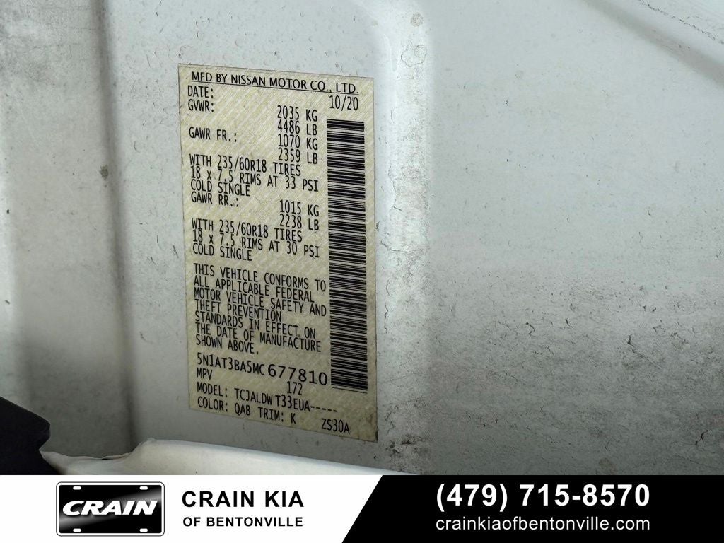 2021 Nissan Rogue SV - CARFAX ONE OWNER