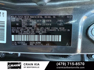 2021 Toyota Highlander XLE - SUNROOF