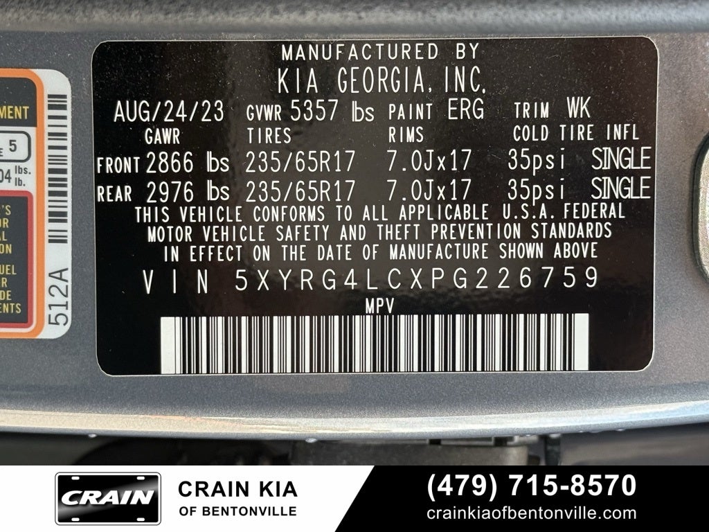 2023 Kia Sorento LX - KIA CPO / 3RD ROW / CLEAN CARFAX