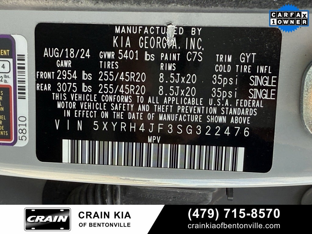 2025 Kia Sorento EX - KIA CPO / PANORAMIC SUNROOF / ONE OWNER