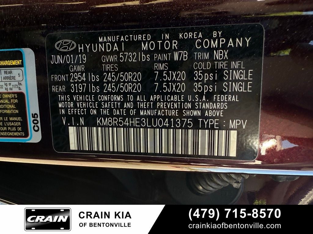 2020 Hyundai PALISADE Limited - CARFAX ONE OWNER / DUAL SUNROOF
