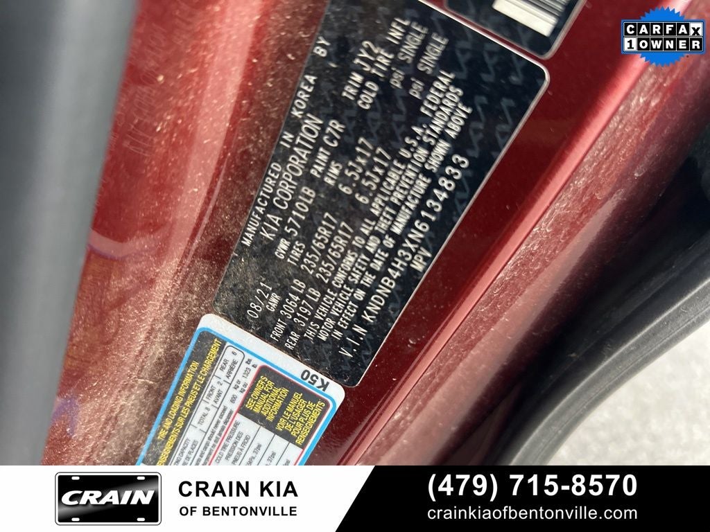 2022 Kia Carnival LXS - 8 SEATS / CLEAN CARFAX / ONE OWNER