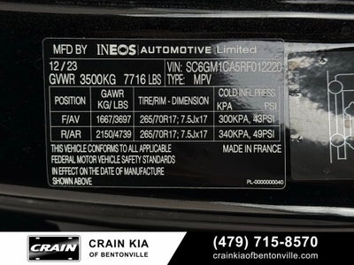 2024 INEOS Grenadier Fieldmaster Edition - 4WD / CLEAN CARFAX / ONE OWNER
