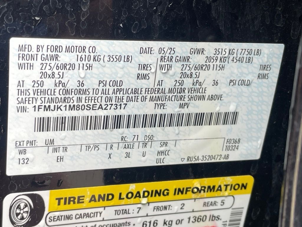 2025 Ford Expedition Max Platinum 4X4 / MOONROOF / HEATED SEATS