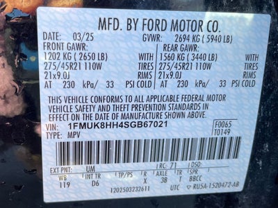 2025 Ford Explorer ST-Line 4X4 / HEATED SEATS / ONE OWNER