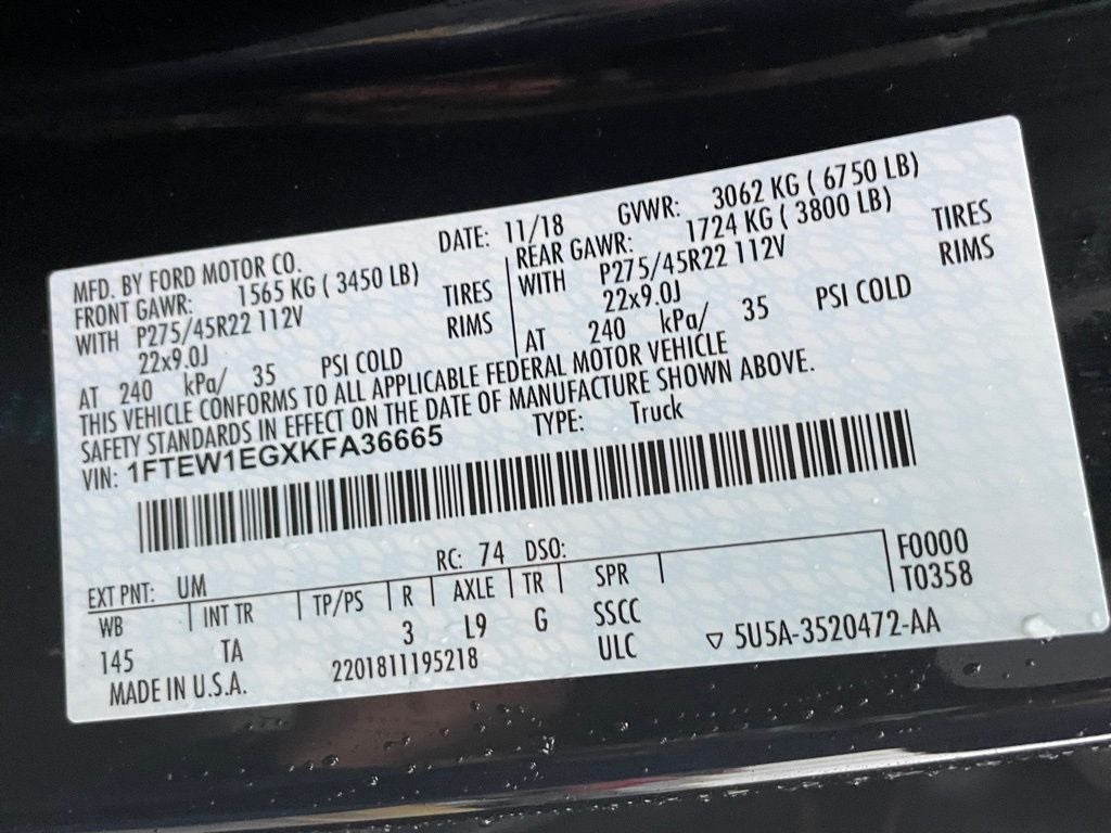 2019 Ford F-150 Limited