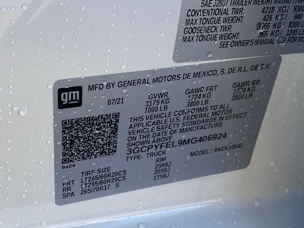 2021 Chevrolet Silverado 1500 LT Trail Boss 4X4 / ONE OWNER