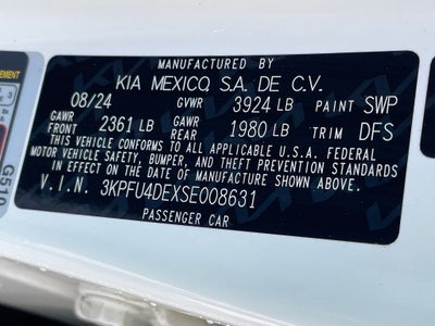 2025 Kia K4 EX ONE OWNER / CLEAN CARFAX