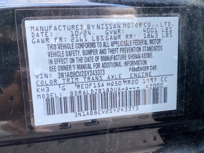 2025 Nissan Sentra SV ONE OWNER / KEYLESS ENTRY / BLIND SPOT
