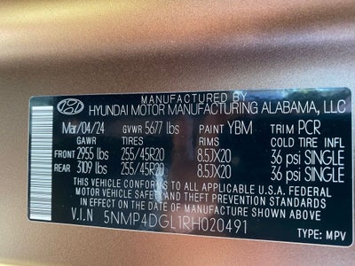 2024 Hyundai SANTA FE Limited AWD / ONE OWNER / FULLY LOADED