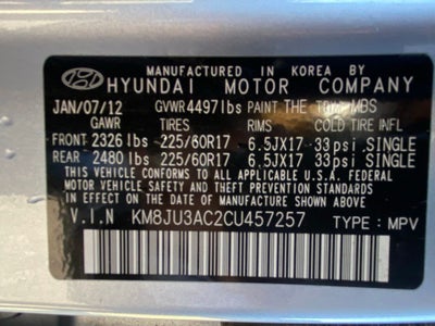 2012 Hyundai TUCSON GLS LOW LOW PAYMENTS