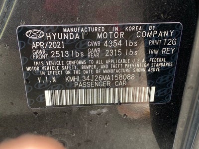 2021 Hyundai SONATA Limited
