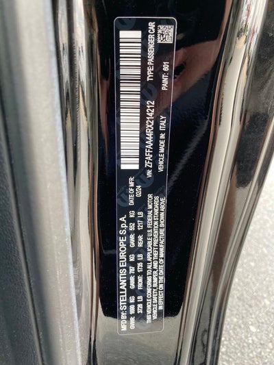 2024 FIAT 500e Battery Electric