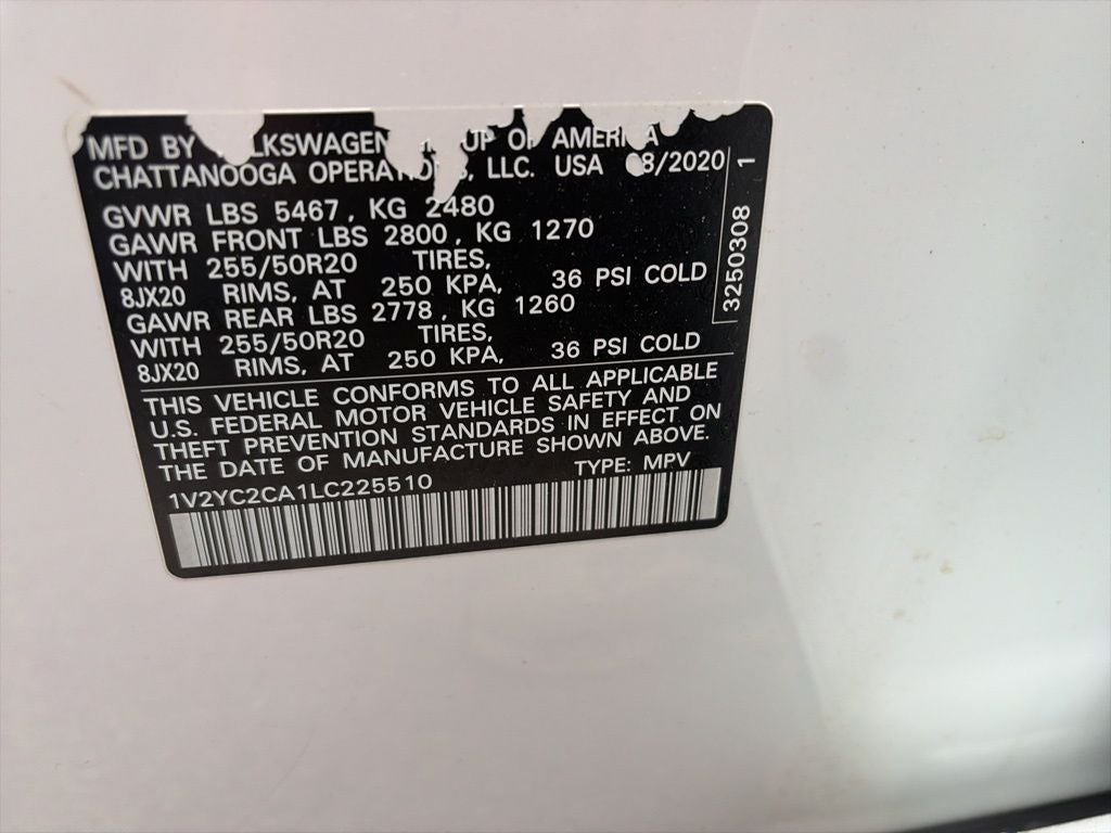 2020 Volkswagen Atlas Cross Sport 2.0T SE w/Technology