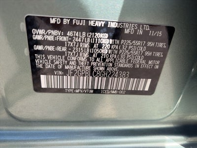 2016 Subaru Crosstrek Hybrid Touring