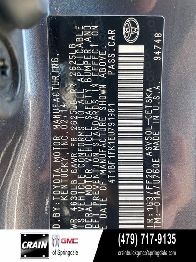 2014 Toyota Camry SE 2014.5