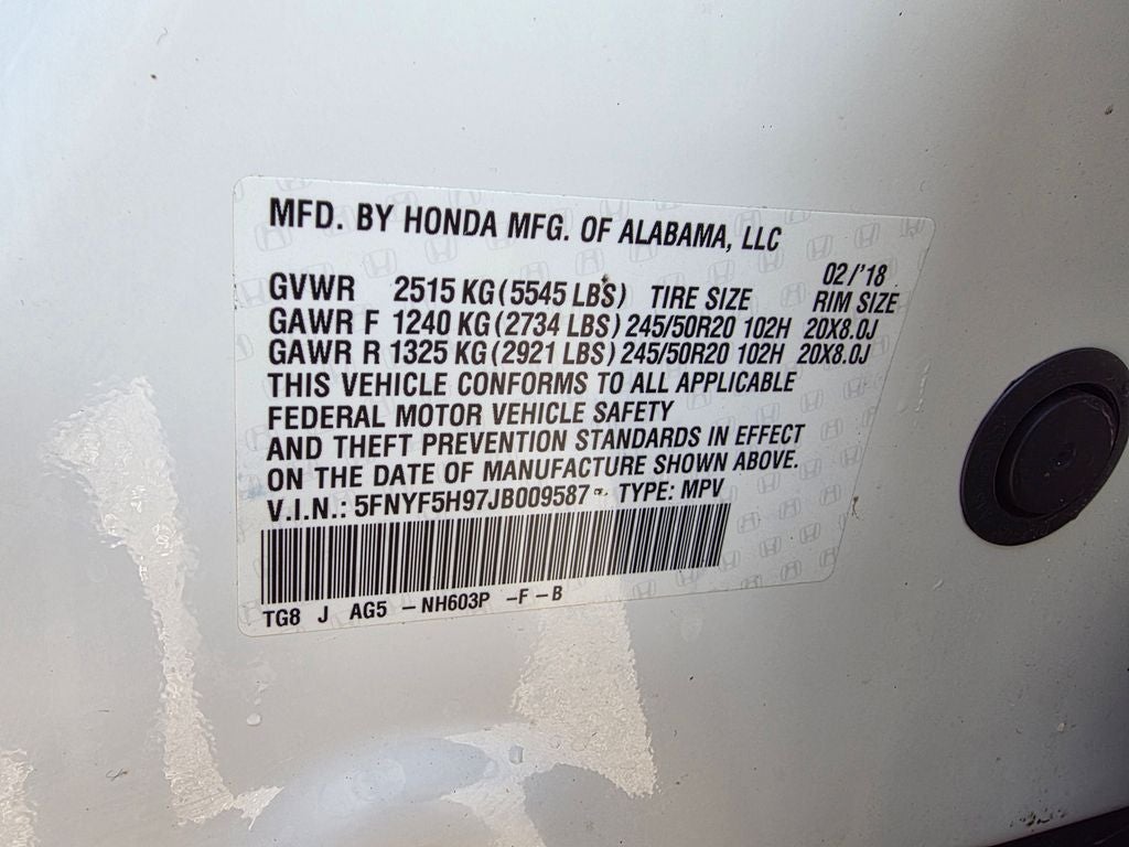 2018 Honda Pilot Touring