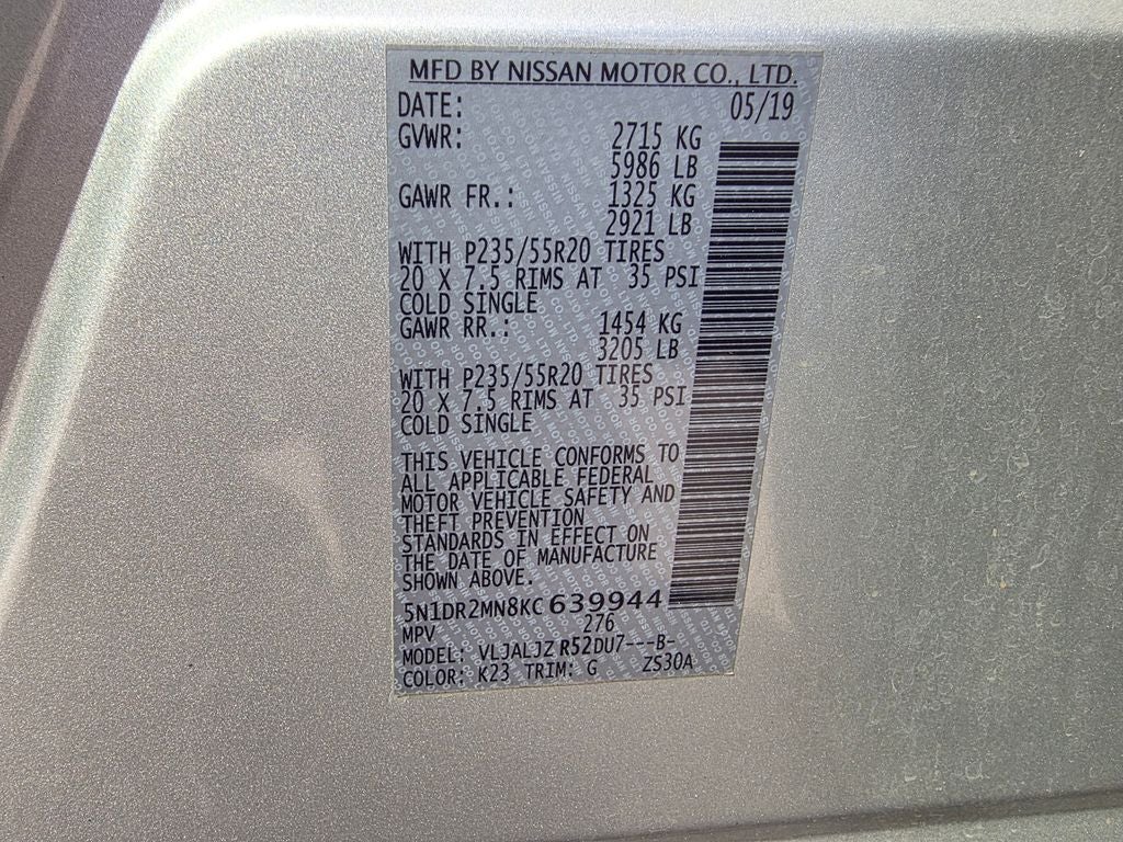 2019 Nissan Pathfinder Platinum