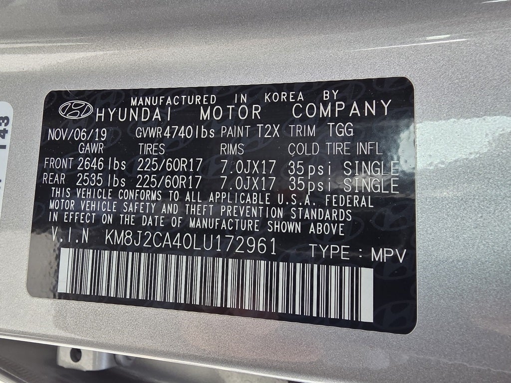 2020 Hyundai TUCSON SE