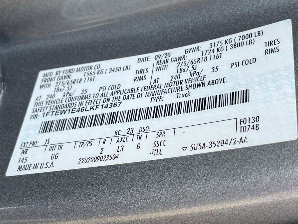 2020 Ford F-150 XL