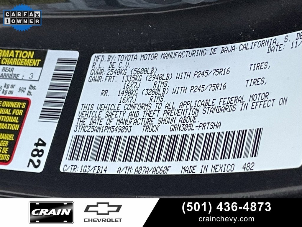 2023 Toyota Tacoma 4WD SR