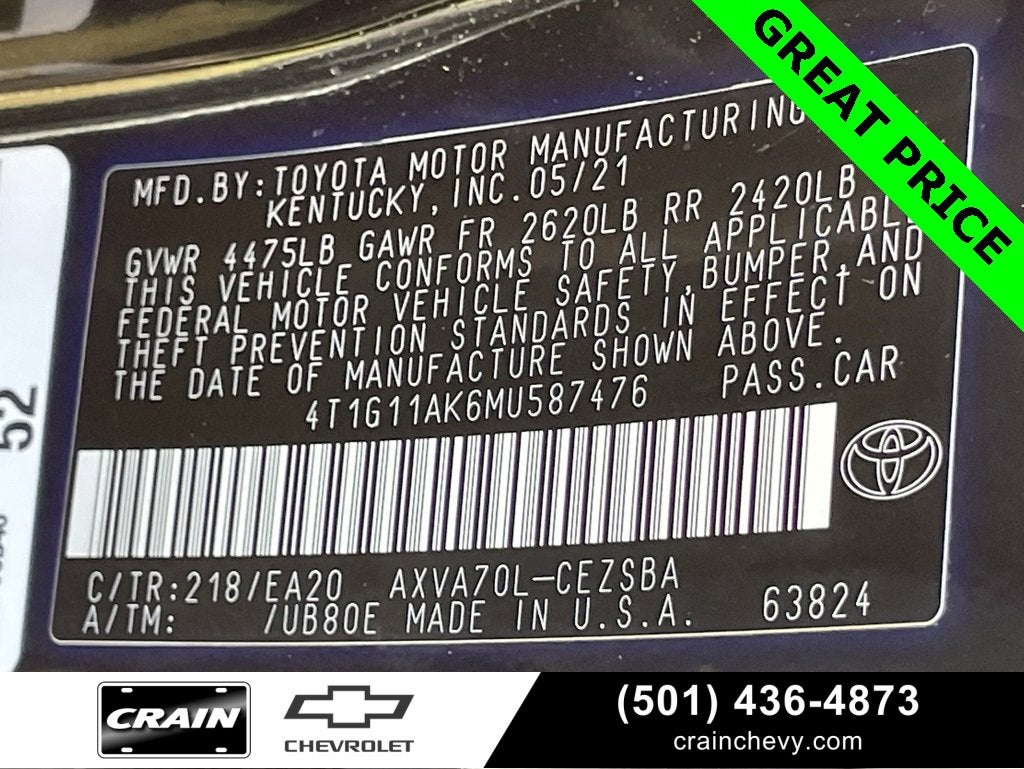 2021 Toyota Camry SE Nightshade