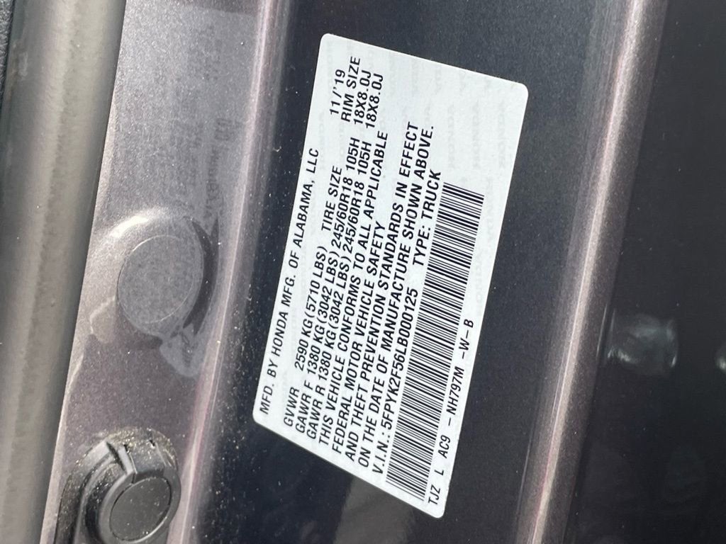 2020 Honda Ridgeline RTL